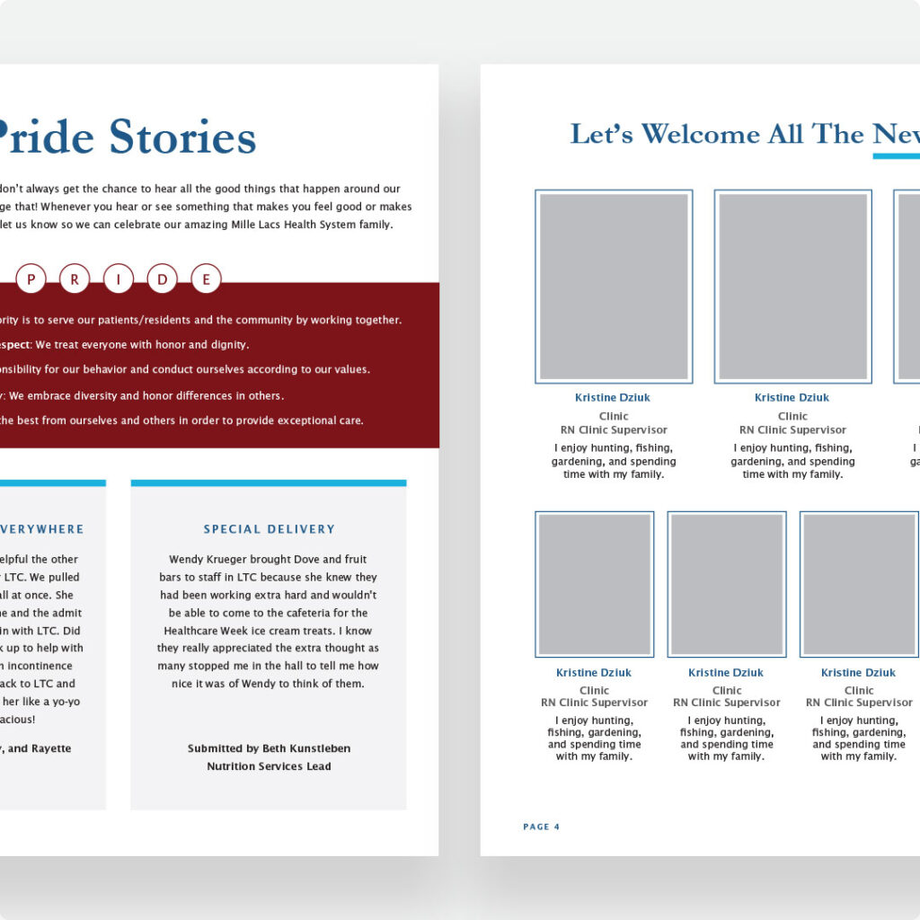 health system newsletter template